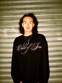 Image 2 of Black - Waffle Sweater