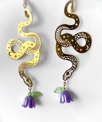 Image 1 of ‘The Violet Medusa’ // Snake Earrings 