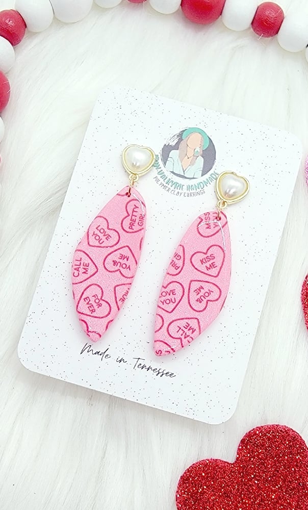 Image of Pink Candy Hearts Dangle