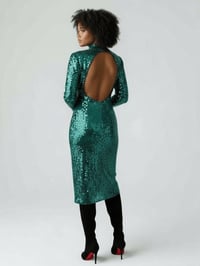 Image 4 of Oleg Cassini Sequin Dress Sz 10