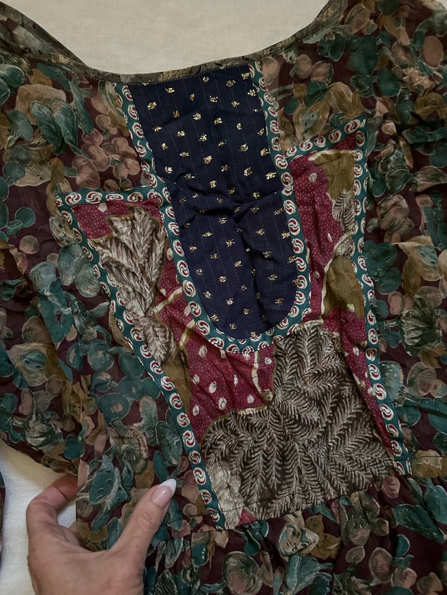 1970s Koos van den Akker chiffon low back bohemian dream dress 