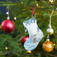 Image 3 of Wooden ornaments (deer in the snow)