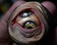 Image 9 of Custom Swappable Phone Grip for smartphones, glow in the dark double iris, reflective pupil