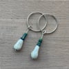 Roman bead hoops - blue/green