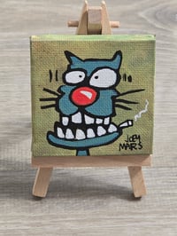 Image 4 of Spe 4 2.5x2.5 Inch Original Painting by Joey Mars 