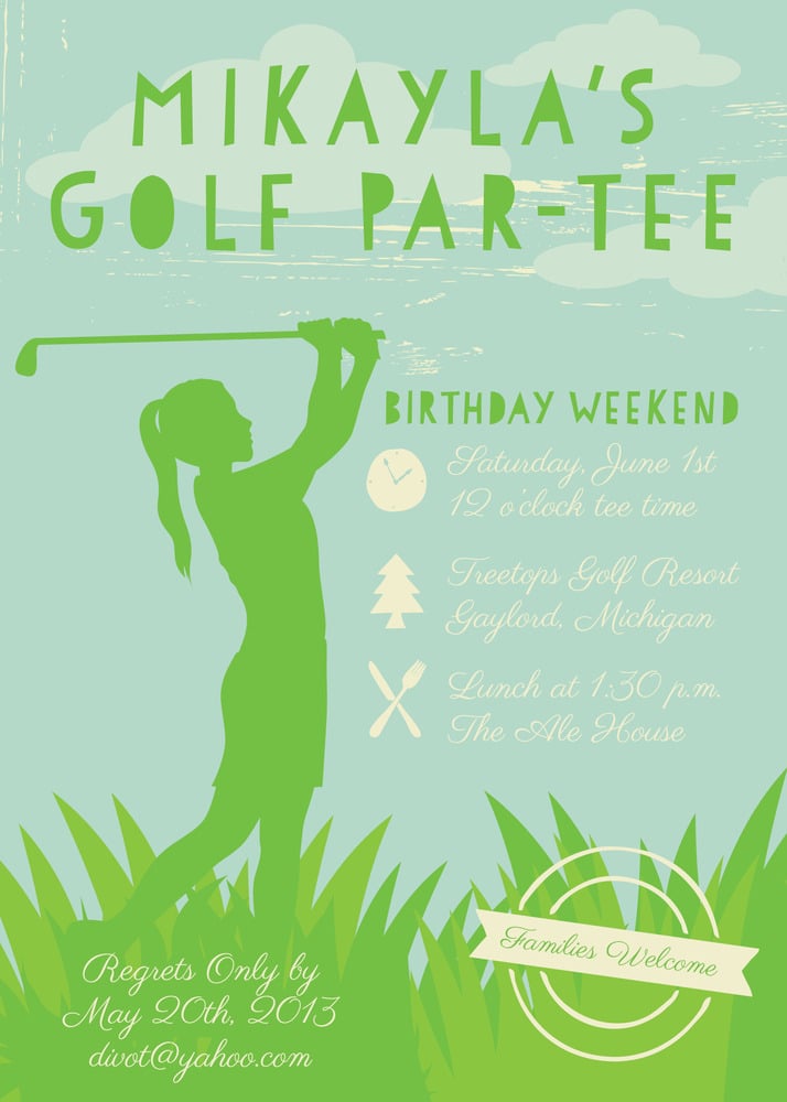 Golfing Invitation (Boy or Girl)