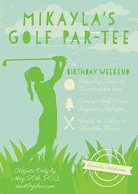 Image 1 of Golfing Invitation (Boy or Girl)