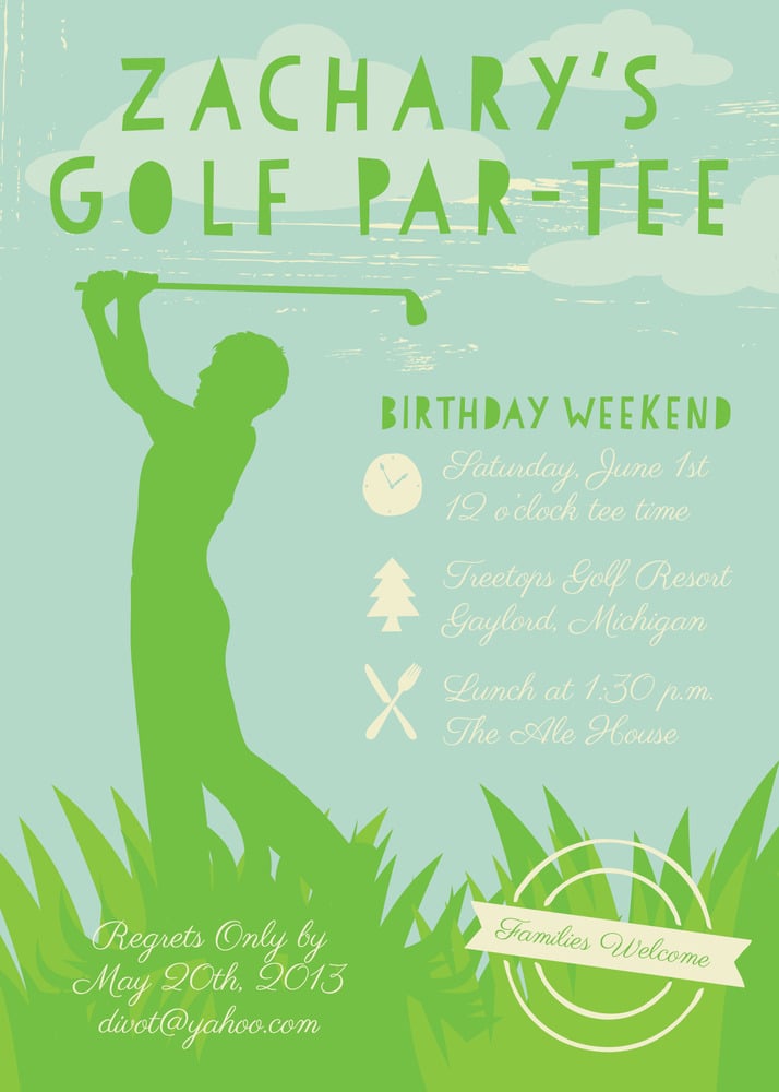 Golfing Invitation (Boy or Girl)