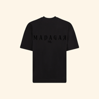 Image 2 of MADAGAR BLACK ON BLACK PUFF PRINT T-SHIRT