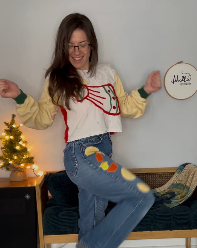 Chenille Angel Holiday Top, size XS-S