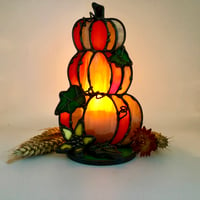 Image 2 of Pumpkin Stack Candle Holder 