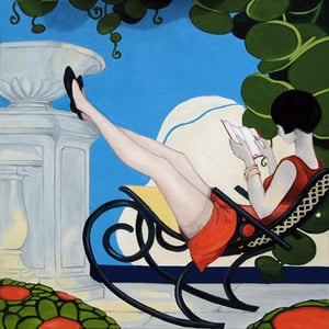 Image of Lady Reading (Art Print)