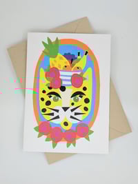 Image 1 of Carmen Miranda Leopard Card