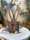 Image 1 of Black Rustic  Bunny lantern