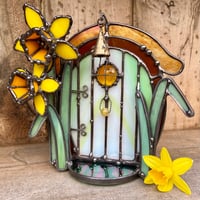 Image 3 of Daffodil Fairy Door Candle Holder 
