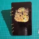 Black iridescent Mushroom Resin Notebook (slim)