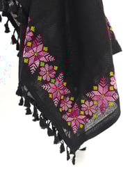 Image 2 of Bethlehem Star Tatreez @hirbawi Keffiyeh- hand stitched embroidery Palestine