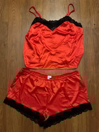 Image 1 of 2 Piece lace Satin set 