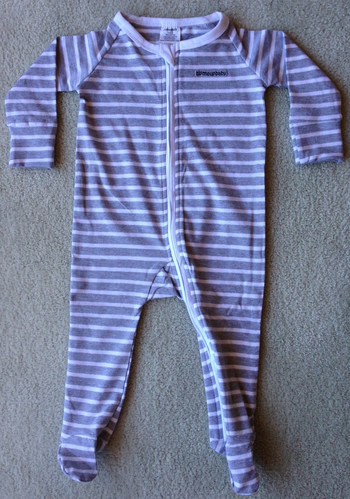 Image of Grey Zipmeupbaby Suit