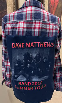 Vintage Navy/Red/White Flannel Shirt Dave Matthews Band