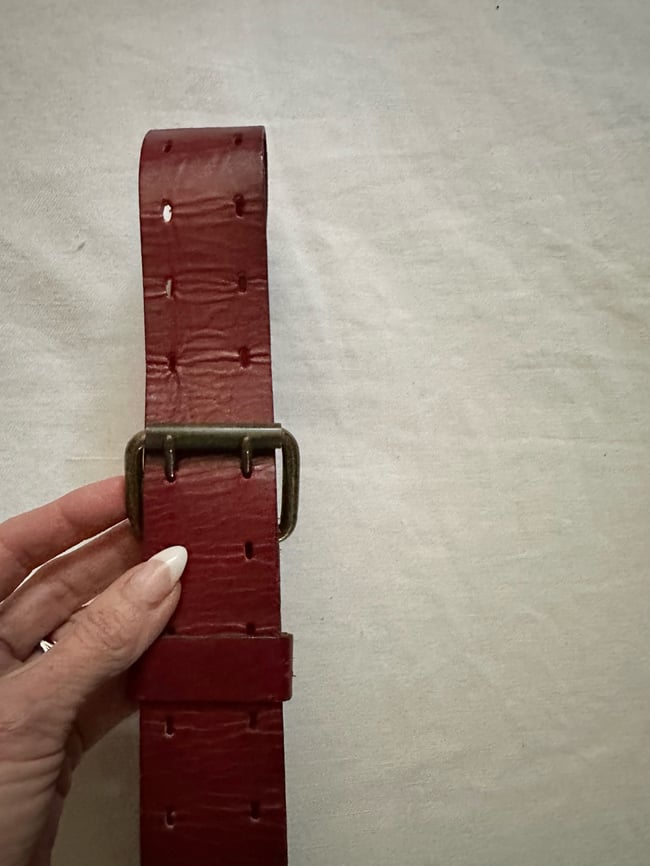 early 70s double-prong leather belt 