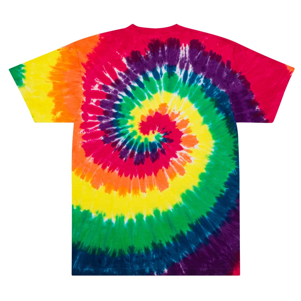 Embroidered Oversized tie-dye t-shirt