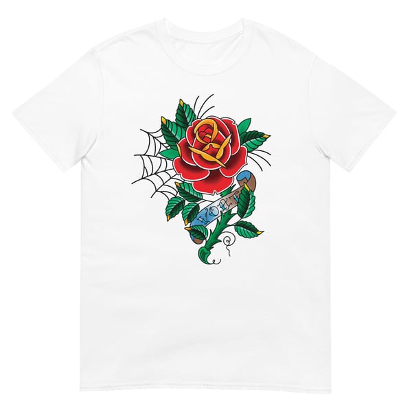 Image of Rose-white-Frontprint