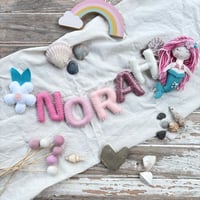 Image 1 of Mermaid & Flower Name Garland
