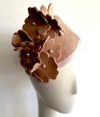 Image 1 of Camel felt headpiece