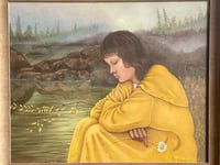 Image 3 of Serene Tempera Painting On Board