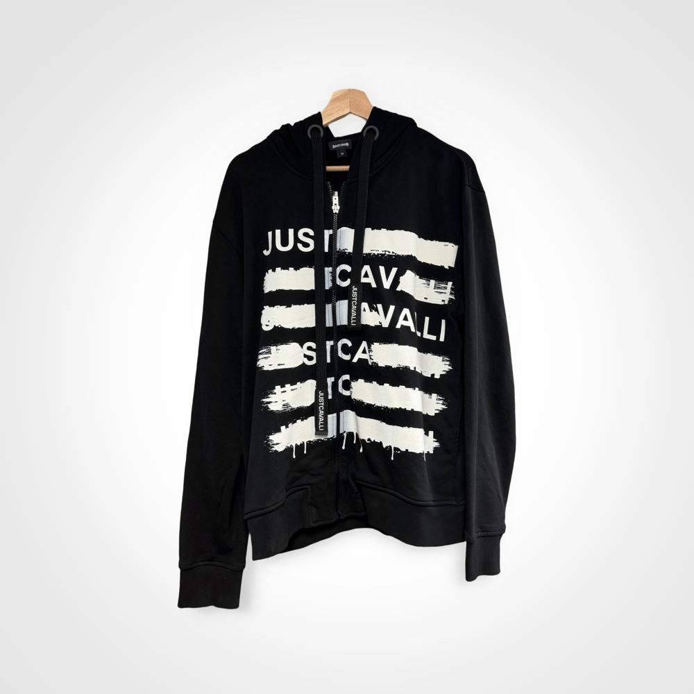 Image of Just Cavalli Painted Logo Zip Up