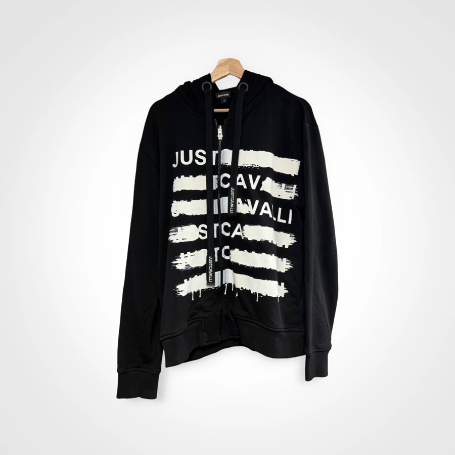 Image of Just Cavalli Painted Logo Zip Up
