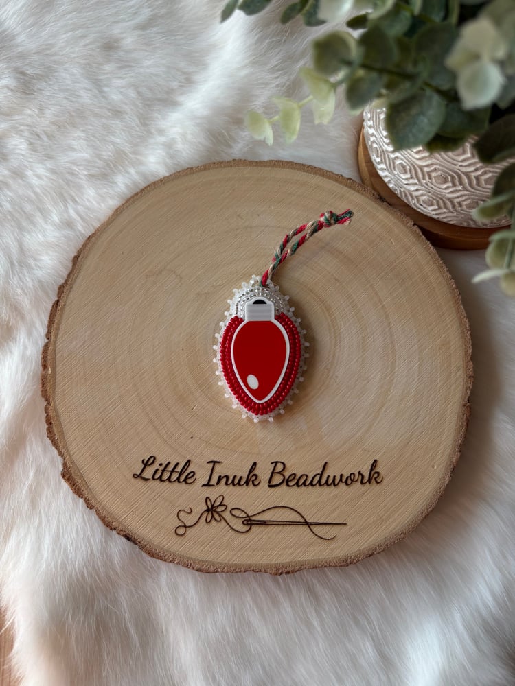 Image of Red & White Ornament 