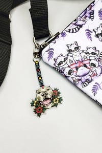 Image 1 of Floral Pittie Purse Charm