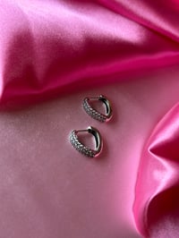 Image 1 of Michelle Sterling Silver Hoops