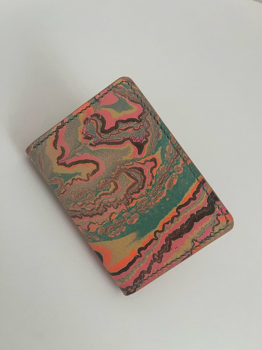 Image of Neon Marbled Vertical Cardholder 