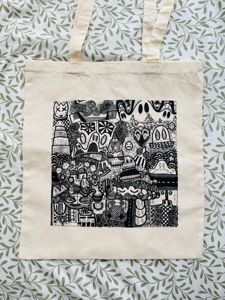 Image of ToteBag Sérigraphié – Black Square