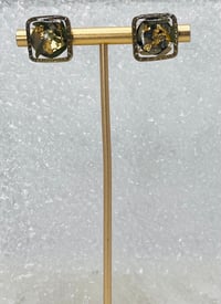 Image 2 of SQUARE MINI LEAF STUDS