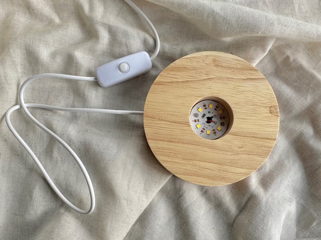 Large LED Wooden Light Bases