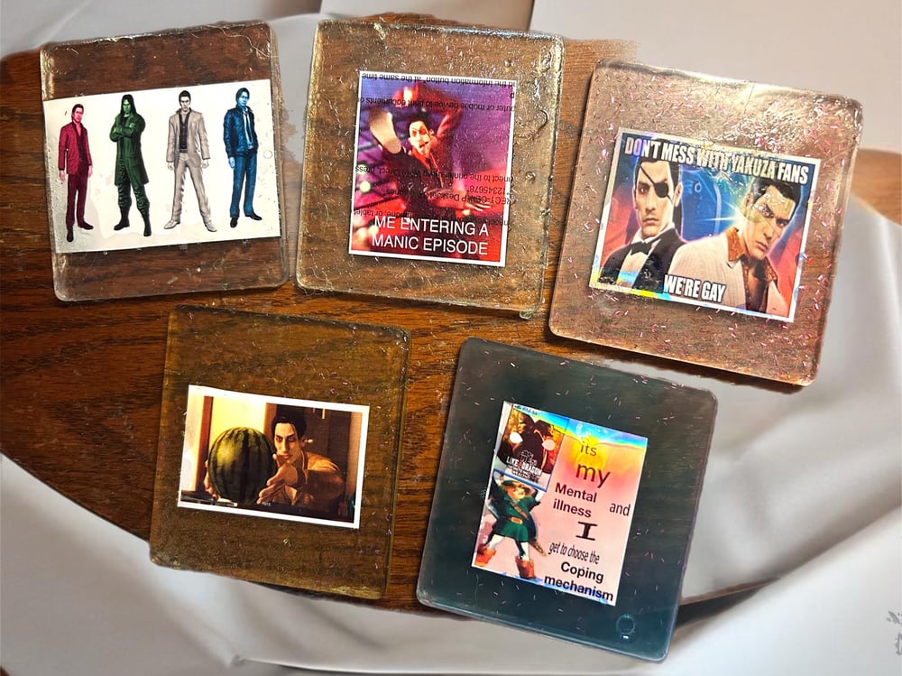 Image of Large Yakuza Resin Coasters