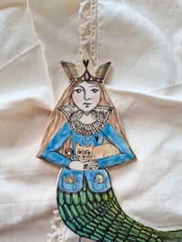 Image 2 of Aurelia the Mermaid and her Cat Wall Plaque 