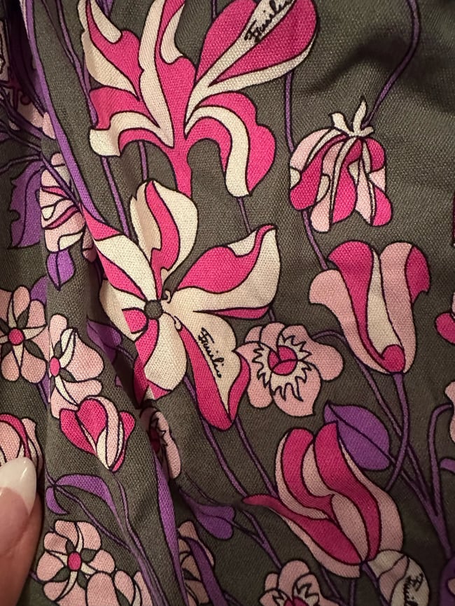 1960s Emilio Pucci silk jersey dress with matching belt