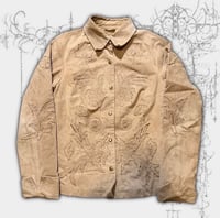 Image 1 of (S) Coldwater Creek embroidered tan suede leather jacket