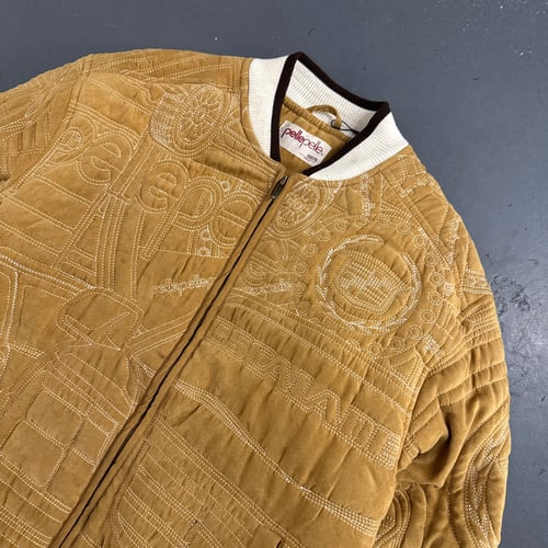 Image of 1990s Pelle Pelle "Escelade" Suede Bomber jacket. size large