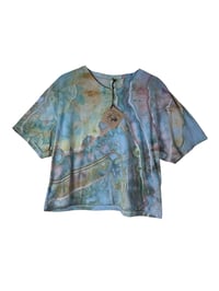 Image 7 of L Crop Tee in Muted Earthy Geode Ice Dye