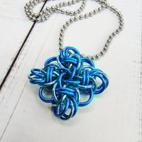 Image 3 of Aquamarine Ombre Bowie Knot Pendant