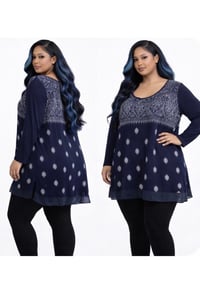 Image 4 of New Large B.L.E.U. Bedazzled top #761*9