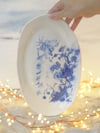 Blue Floral Watercolour Platter