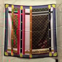 Multi-Stripe Monogram Scarf