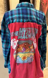 Vintage Blue Flannel Shirt Scooby Doo